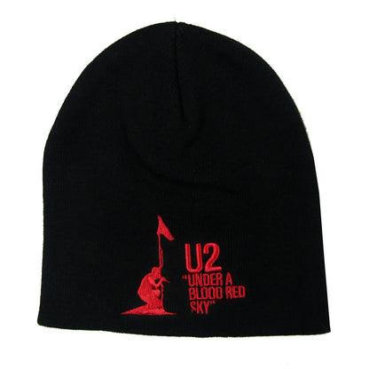 U2 Under A Blood Red Sky Black Beanie Hat Beanie