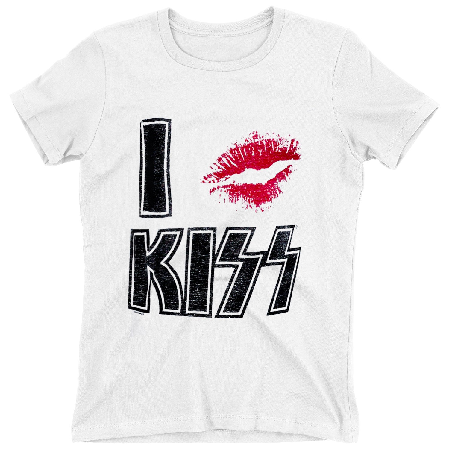 I Lips Kiss Scoop Neck Junior Top