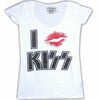 I Lips Kiss Scoop Neck Junior Top