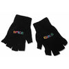 Embroidered Black Knit Fingerless Gloves Knit Gloves