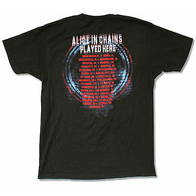 Alice In Chains Play Button Tour FL-QC T-shirt Back