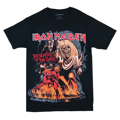 Iron Maiden Number Of The Beast Sepia Tones T-shirt