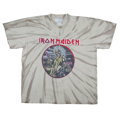 Iron Maiden Killers Tie Dye Tee (Tan & Cream) Tie Dye T-shirt Front