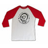 Heart Eyes Skull White / Red Raglan Shirt T-shirt