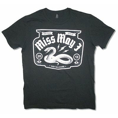 Miss May I 2013 Dyton Ohio Metalcore Snake T-shirt Front