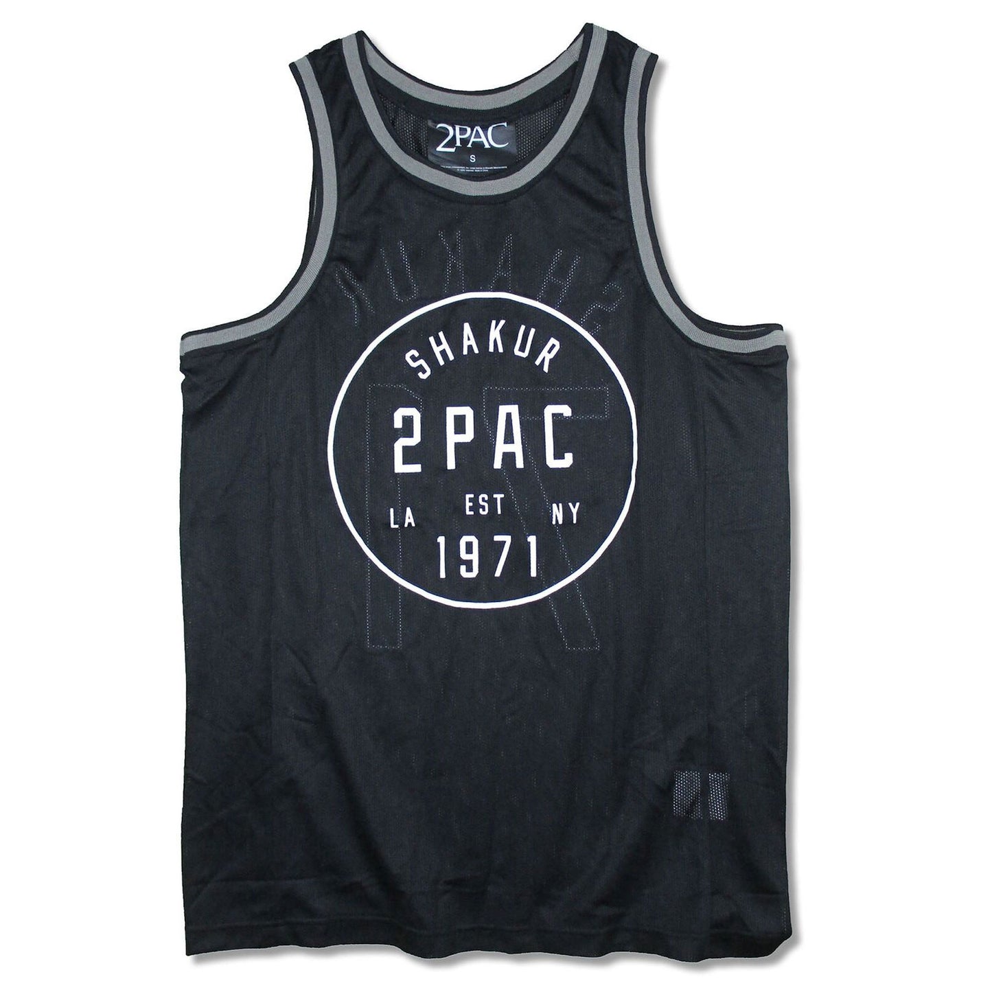 Tupac Est 1971 Black Mesh Basketball Jersey Basketball  Jersey Front