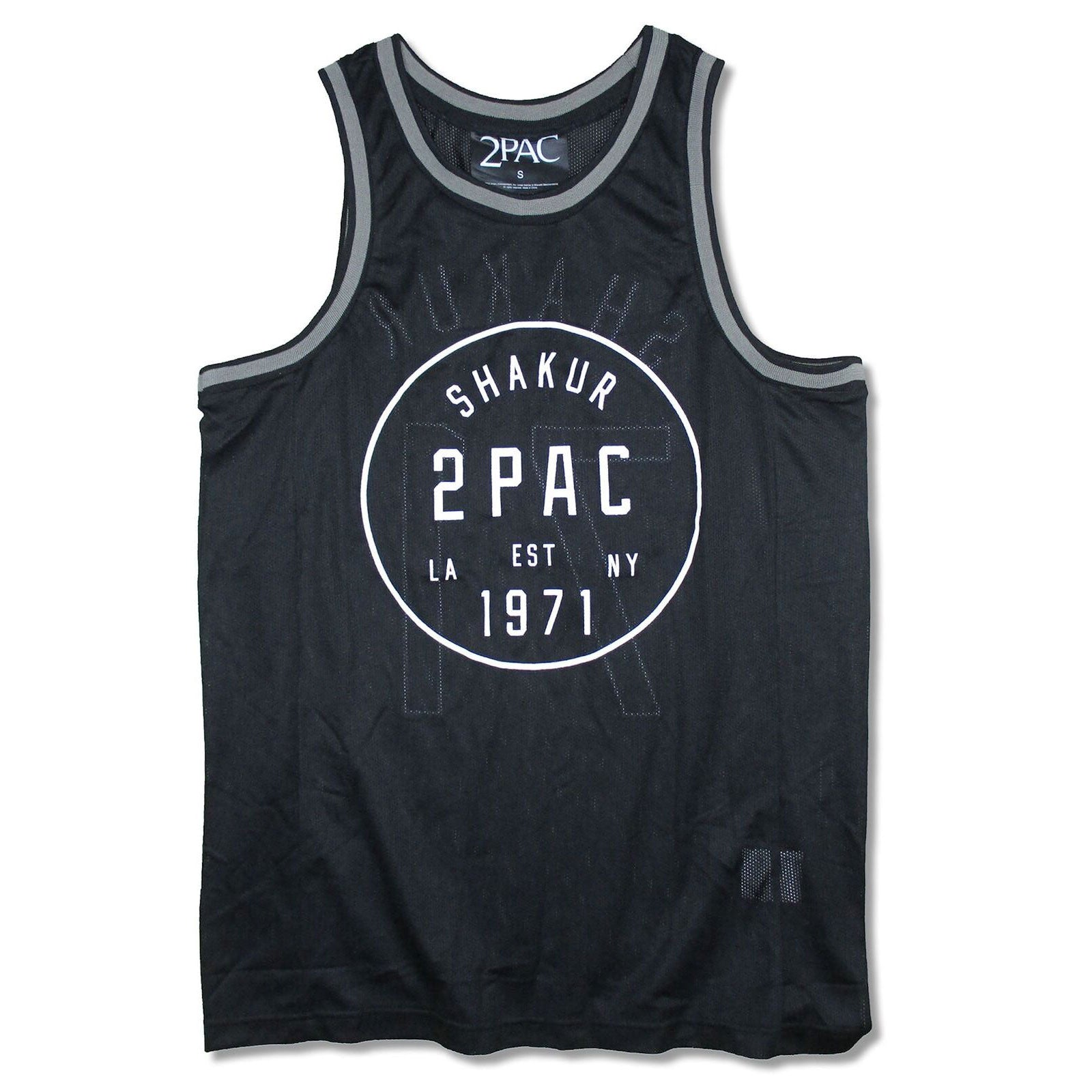 Tupac Est 1971 Black Mesh Basketball Jersey Basketball  Jersey Front