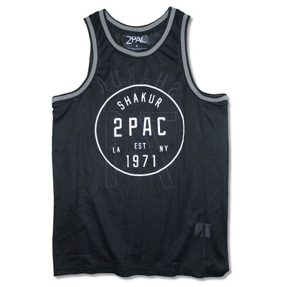Tupac Est 1971 Black Mesh Basketball Jersey Basketball  Jersey Front