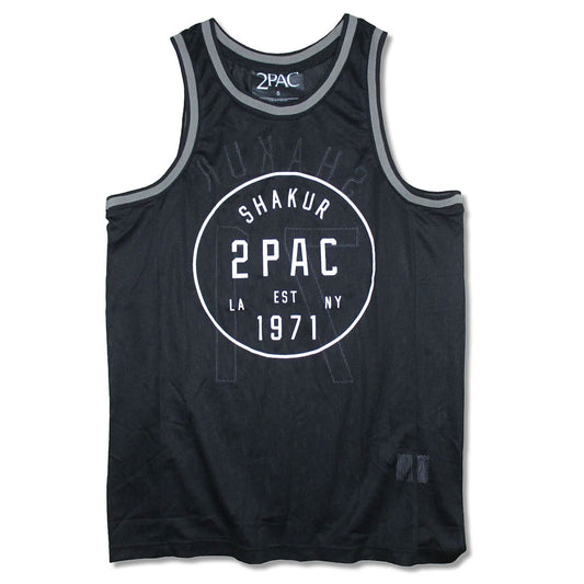 Tupac Est 1971 Black Mesh Basketball Jersey Basketball  Jersey Front