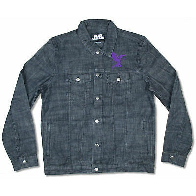 Black Sabbath Paranoid Black Denim Jean Jacket Denim Jacket Front