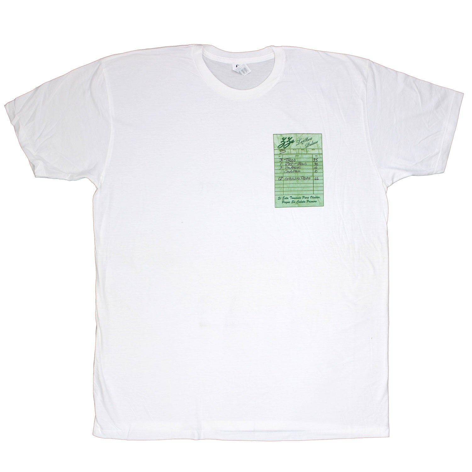 ZZ Top Tex Mex Palace Receipt Logo T-shirt