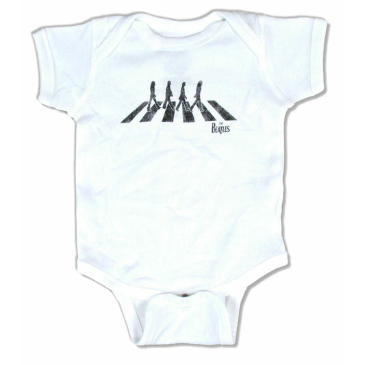 Beatles Abbey Road Baby Infant White Crawler Jumper One Piece Suit Bodysuit Front