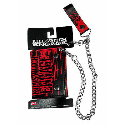 Zombie Black Faux Leather Trifold Chain Wallet Tri-Fold Wallet