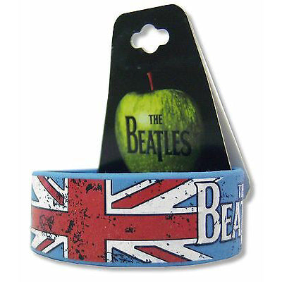 Union Jack Blue Silicone Wrist Band Rubber Bracelet