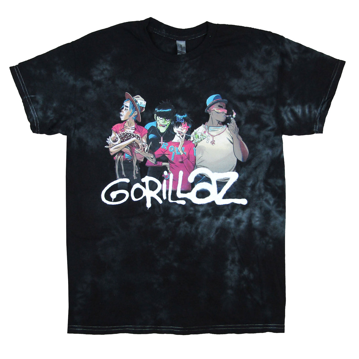 Gorillaz Fawn Tie Dye T-shirt Front