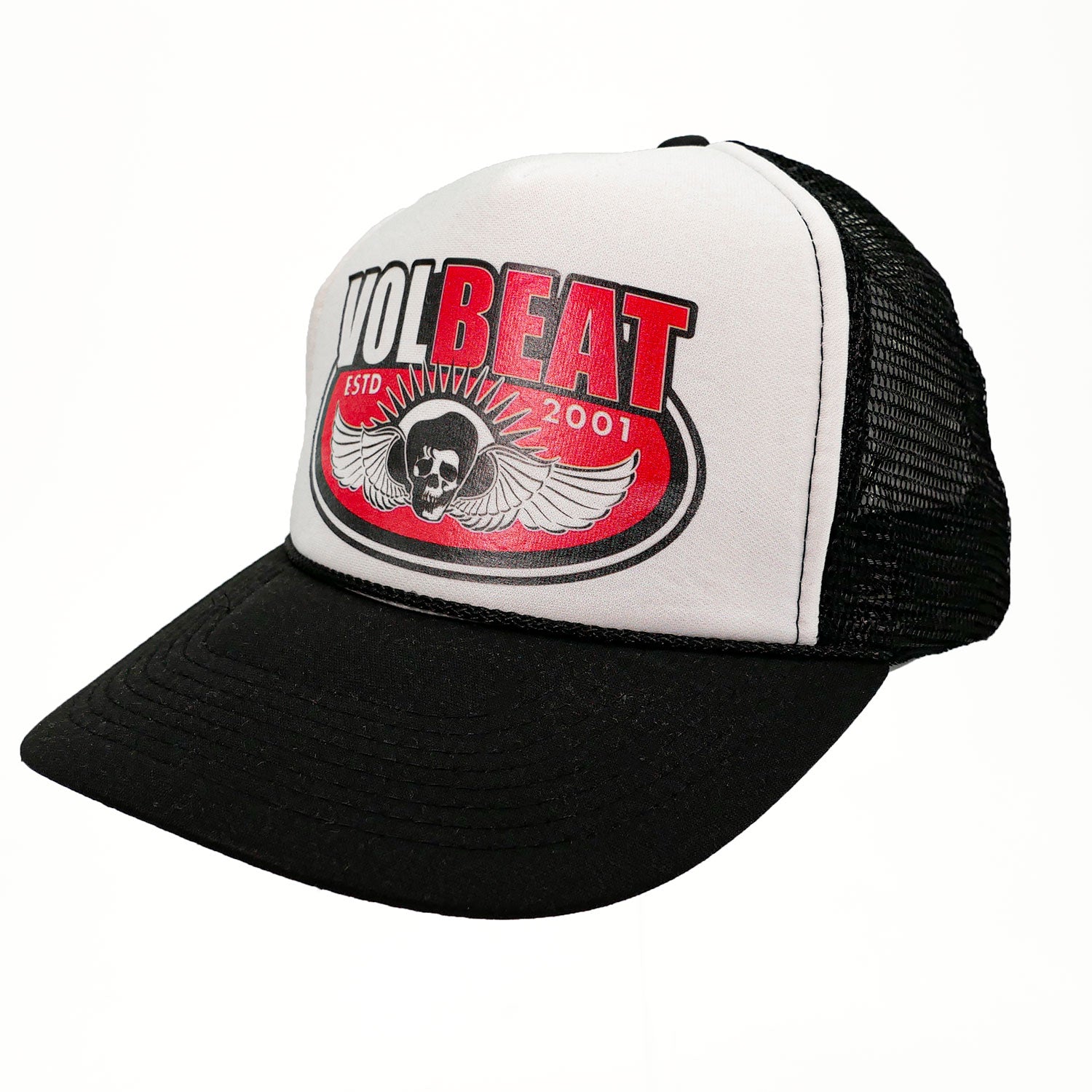 Estd 2001 Red Wings Logo White And Black Truckers Cap Trucker Cap