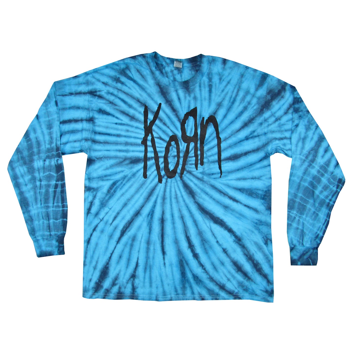 Korn Black Logo Blue Tie Dye Long Sleeve Long Sleeve