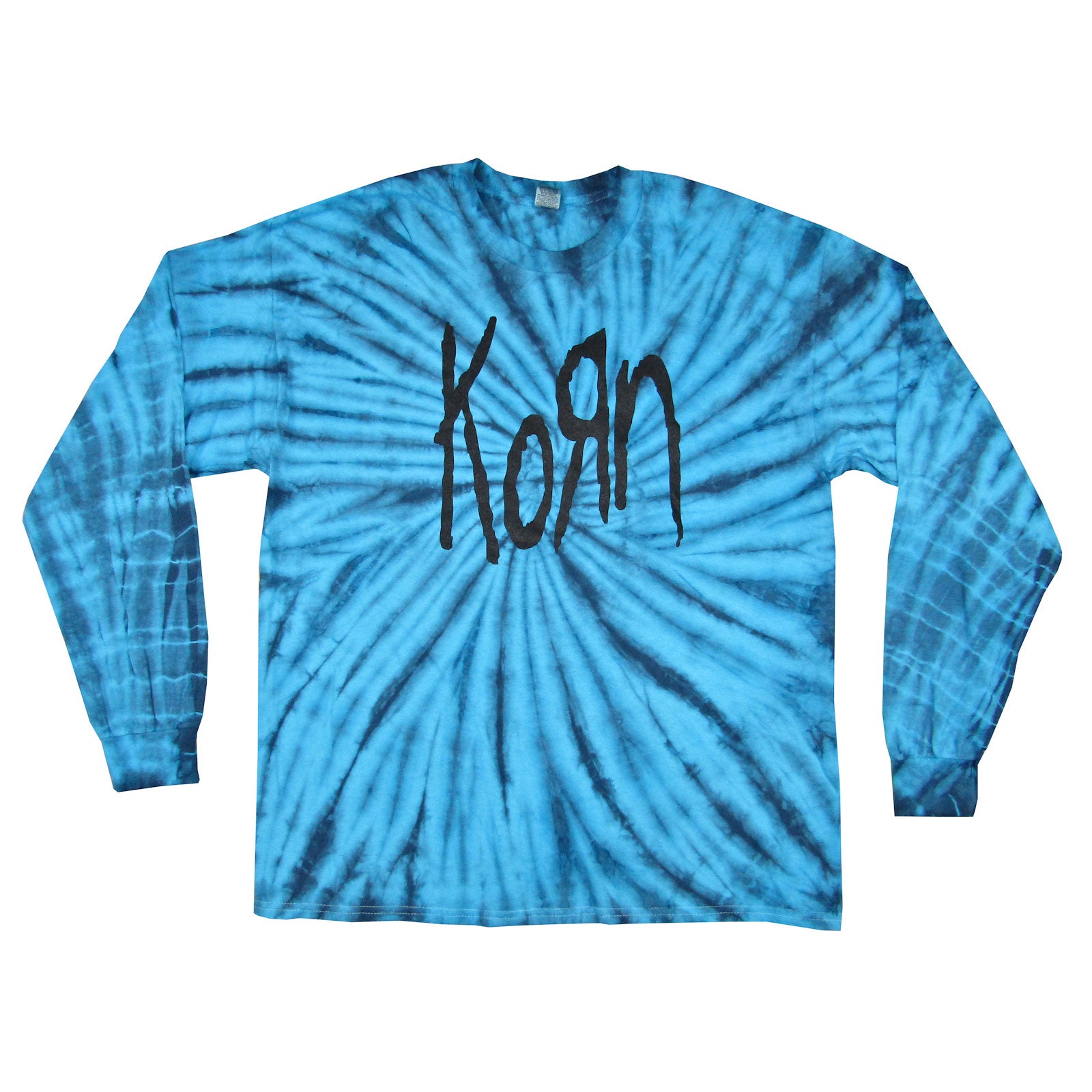 Korn Black Logo Blue Tie Dye Long Sleeve Long Sleeve