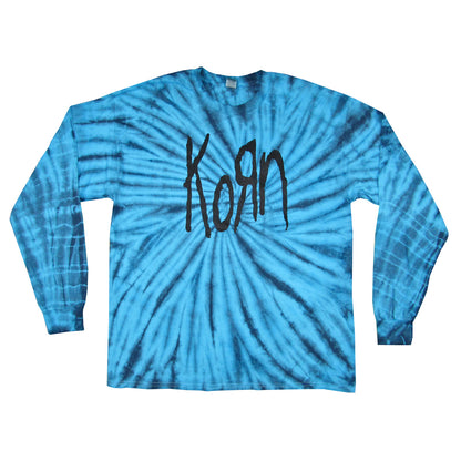 Korn Black Logo Blue Tie Dye Long Sleeve Long Sleeve