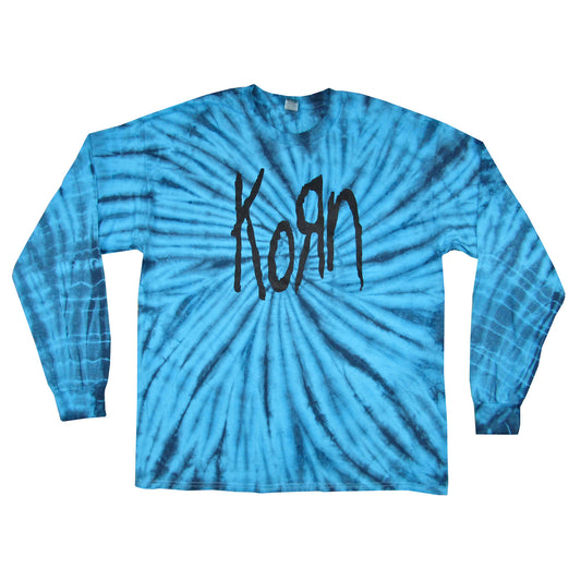 Korn Black Logo Blue Tie Dye Long Sleeve Long Sleeve