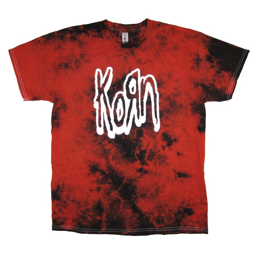 Korn White Logo Orange Tie Dye Tie Dye T-shirt Front
