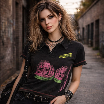 Vacant Buses Very Unique Rough Edged Polo Junior Top