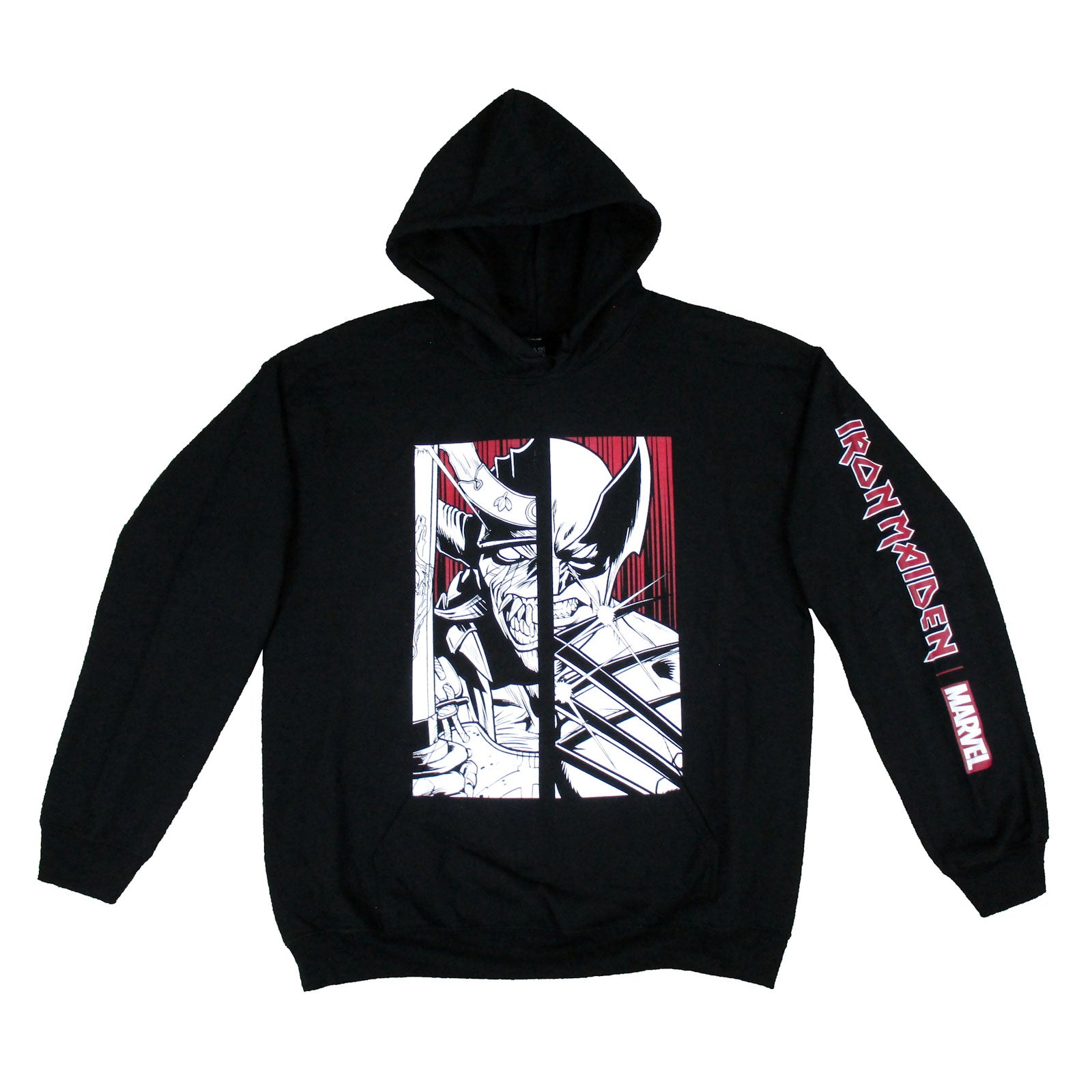 Iron Maiden Eddie & Wolverine Split Image (Rare And Limited Qty) Hooded Sweatshirt