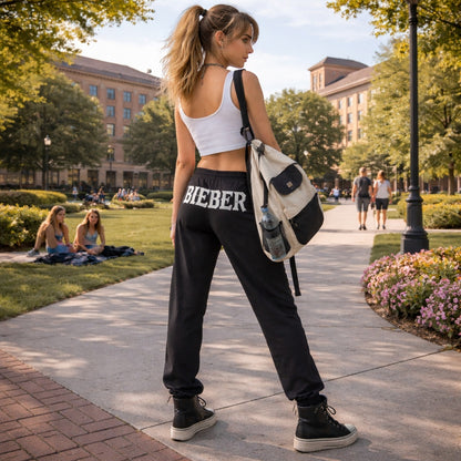 Name Logo Black Sweatpants Champion Sweatpants