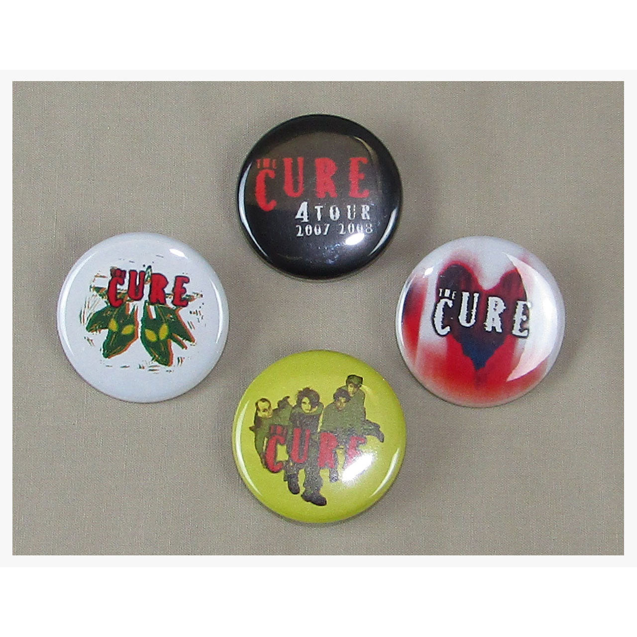 Cure 4 Tour 2007 2008 Pin Button Set Of Four Collector Items