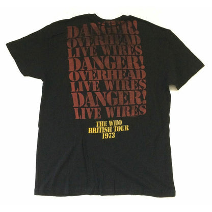 Who Danger British Tour 1973 Live Wires T-shirt Back