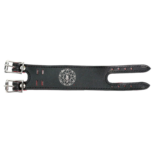 Slipknot Double Buckle Leather Wristband Wristband Front