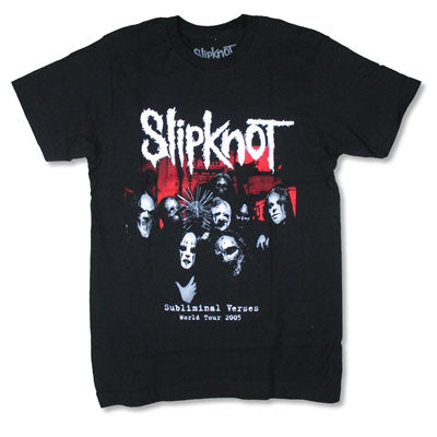 肺*炎様 Slipknot Blindfold Girl Tシャツ 00s L- Official Slipknot Subliminal Verses 2005 World Tour Tee T-shirt