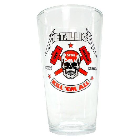 Metallica Glassware - Kill Em All Pint Glass Front