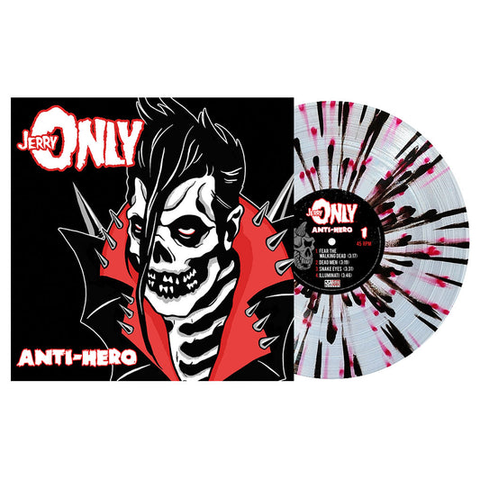 Jerry Only Anti-Hero Clear w/ opaque Red & Black SPLATTER 12-inch Vinyl LP Vinyl Front