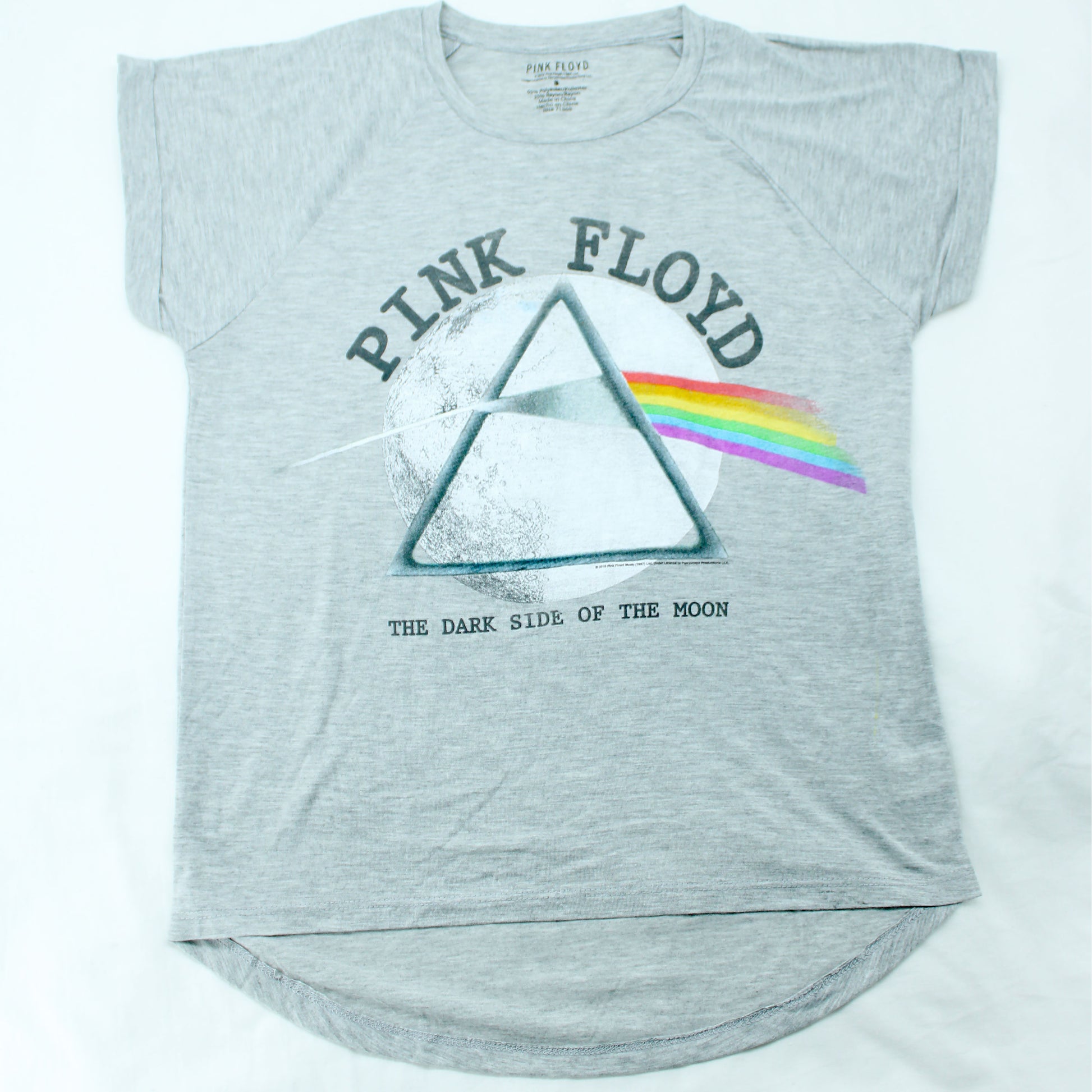 Vintage Distressed The Dark Side Of The Moon With White Moon Junior Top