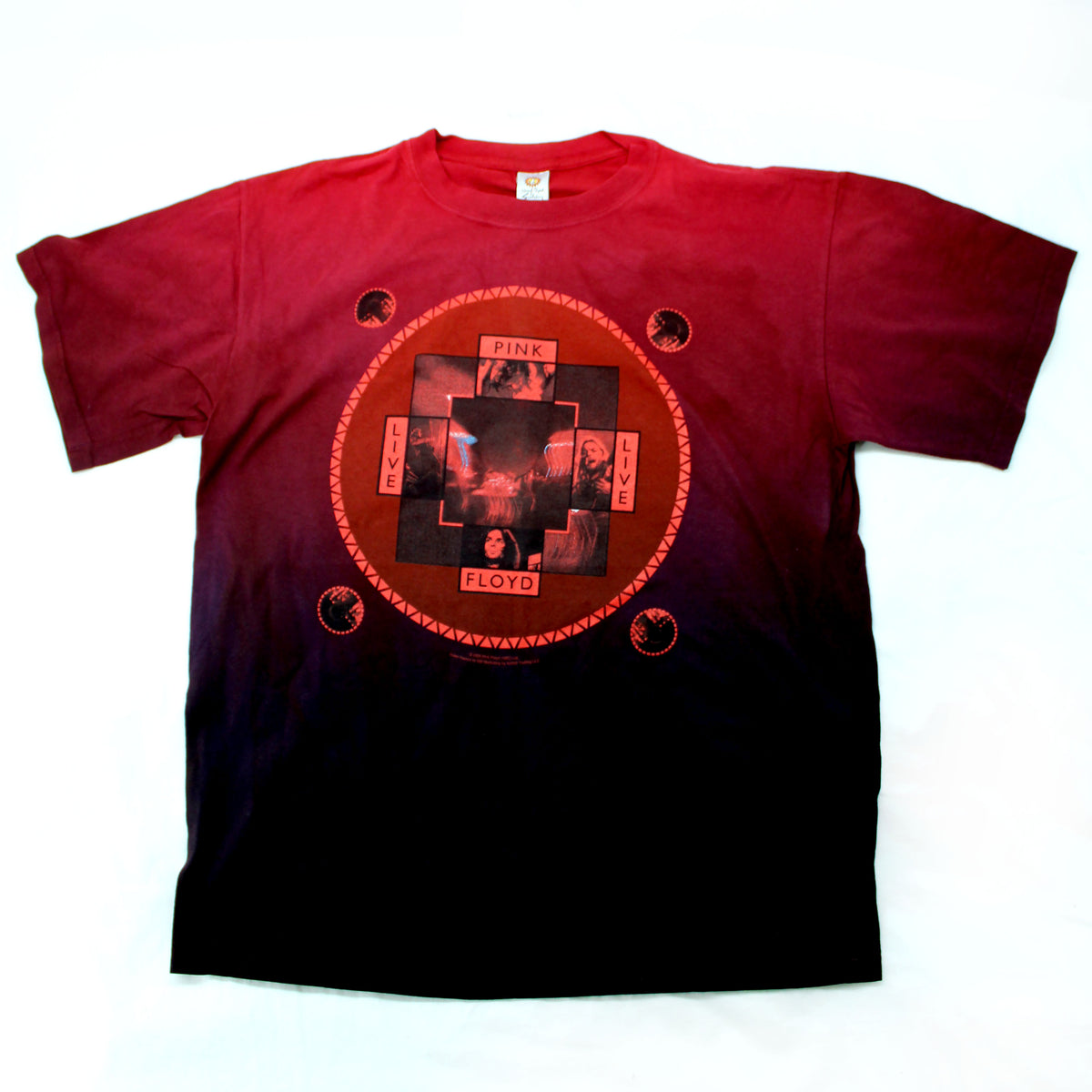 Pink Floyd Live Live Over Dyed T-shirt Front