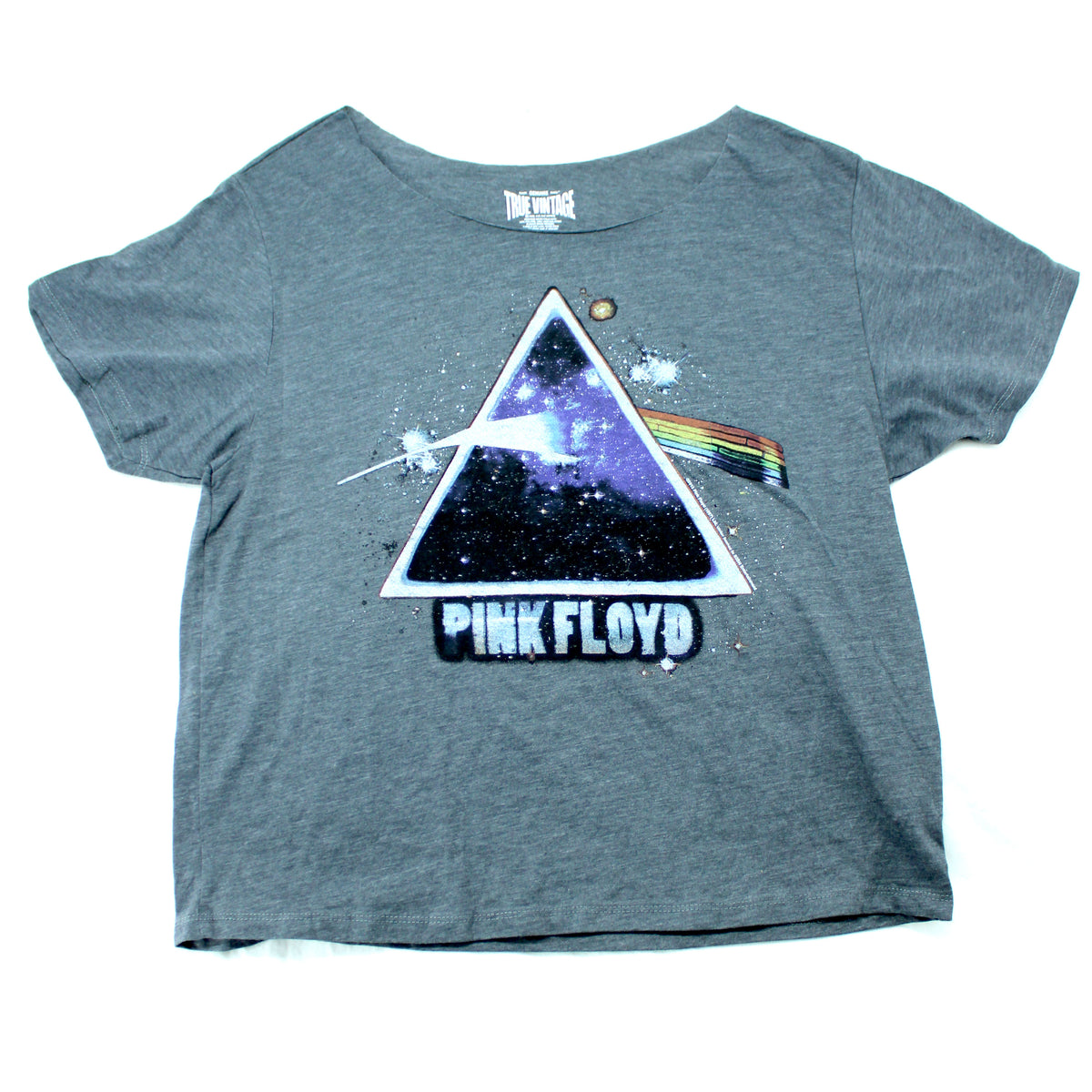 Pink Floyd Vintage Space Filled Prism Logo Junior Top Front