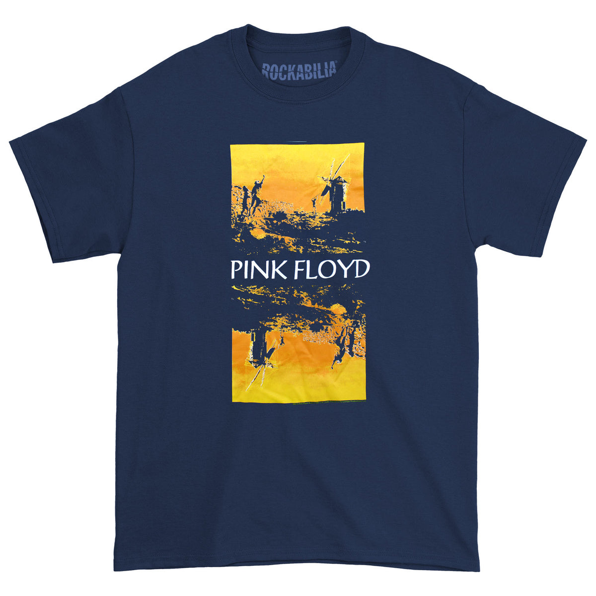 Pink Floyd Mirrored Windmill Photos & Logo by Junk Food T-shirt Front
