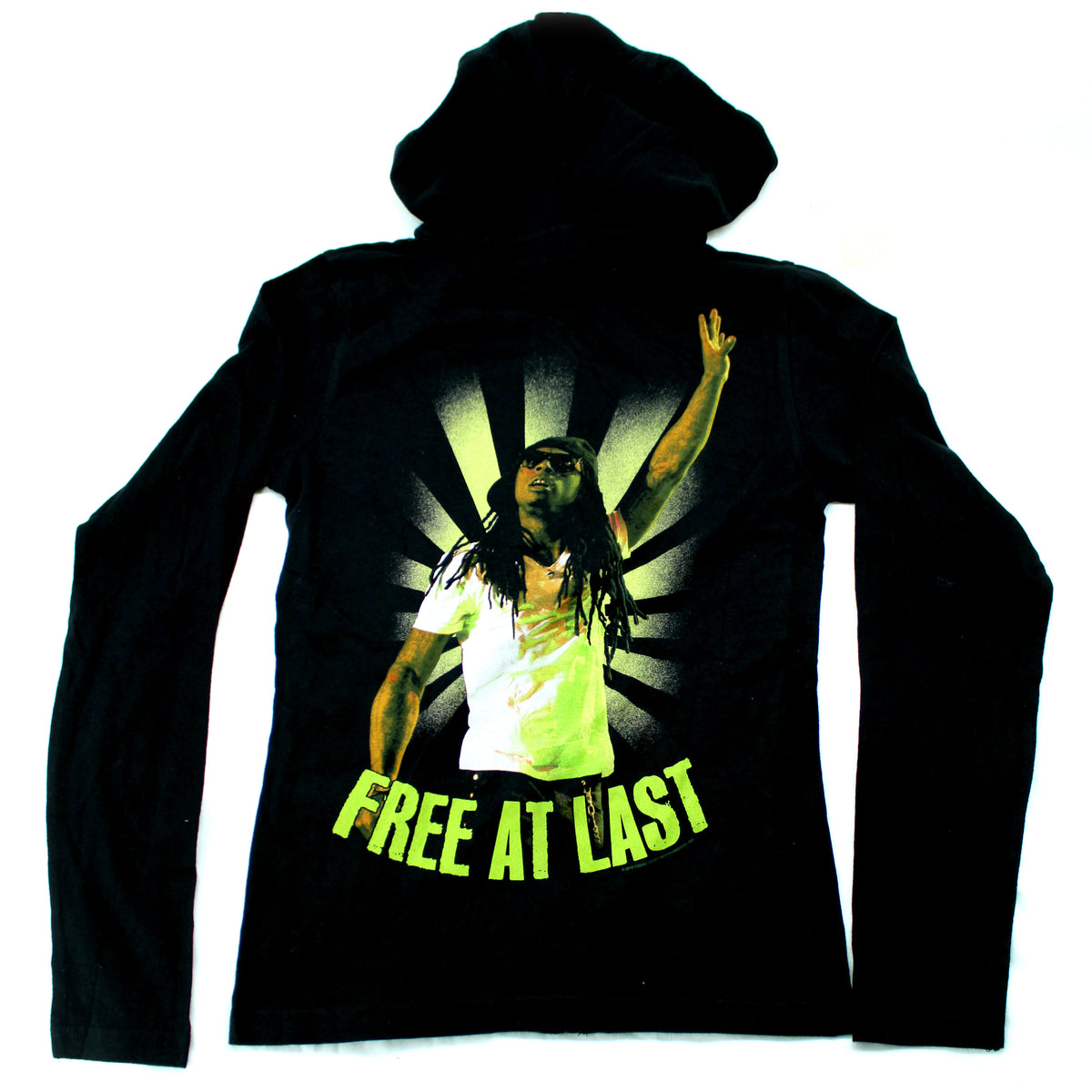 Lil Wayne Free At Last Girls Jr Hooded Sweatshirt Back