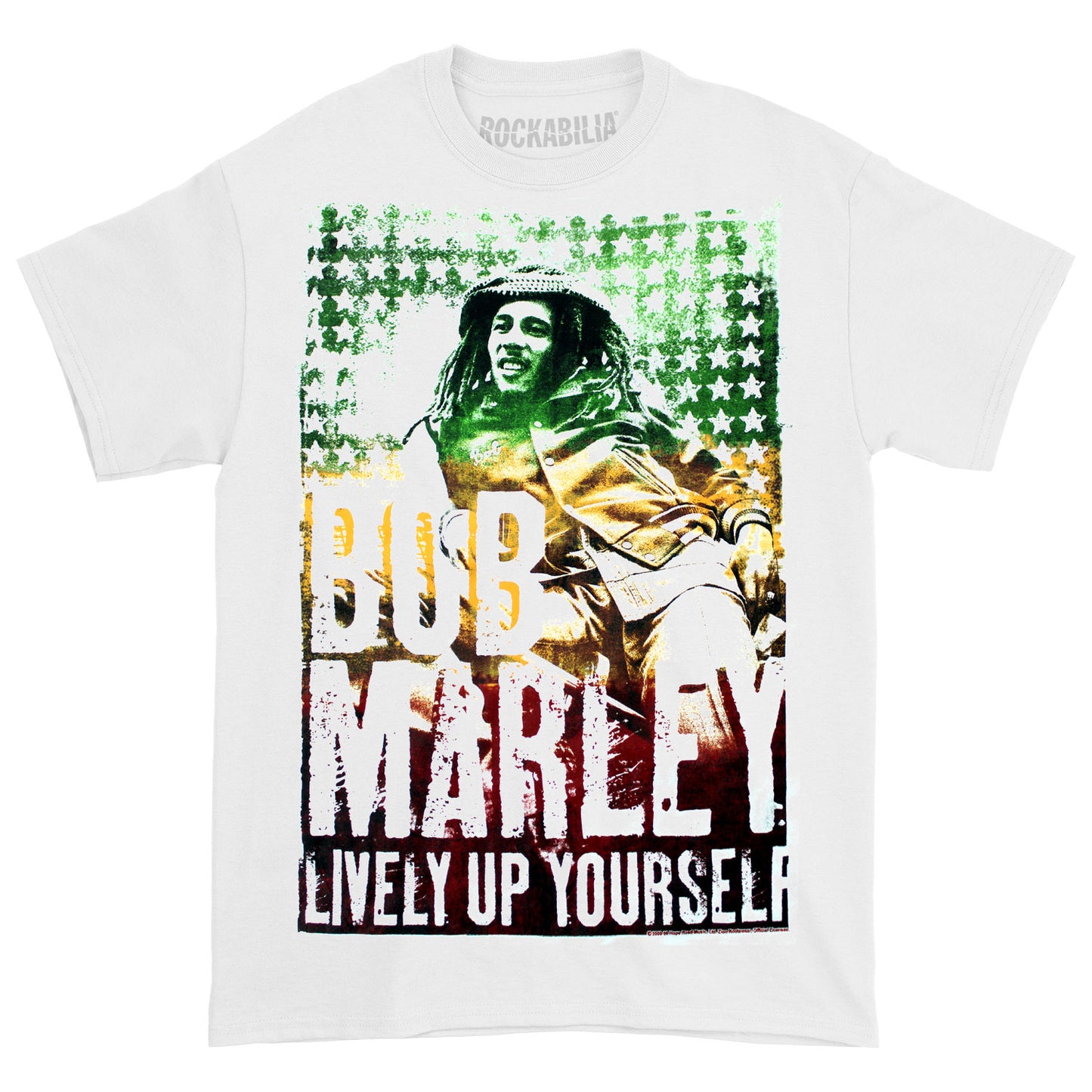 Bob Marley Lively Up Yourself T-shirt Front