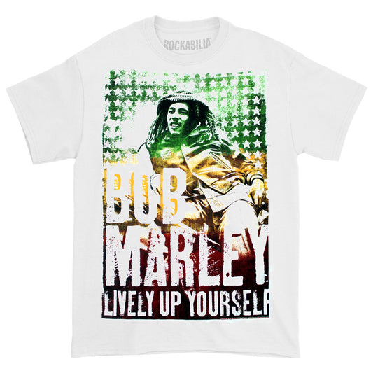 Bob Marley Lively Up Yourself T-shirt Front