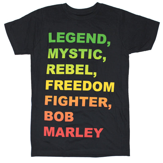 Legend, Mystic, Rebel, Freedom Fighter, Bob Marley T-shirt