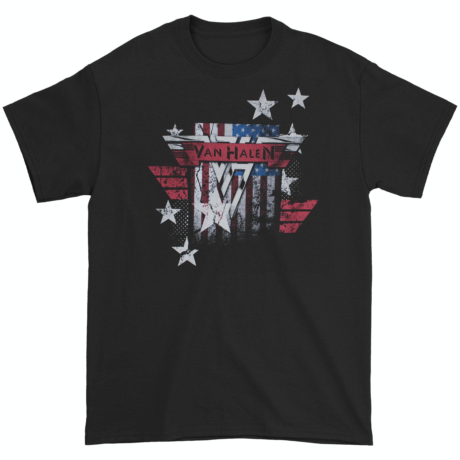 Vintage Distressed American Flag With Logos & Stars (Tall Tee) T-shirt Tall