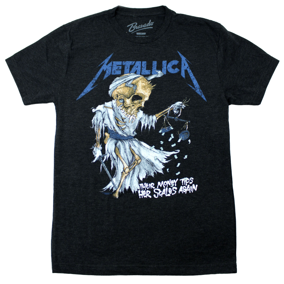 Metallica Doris Gray Heather (No Back Print) Slim Fit T-shirt Front