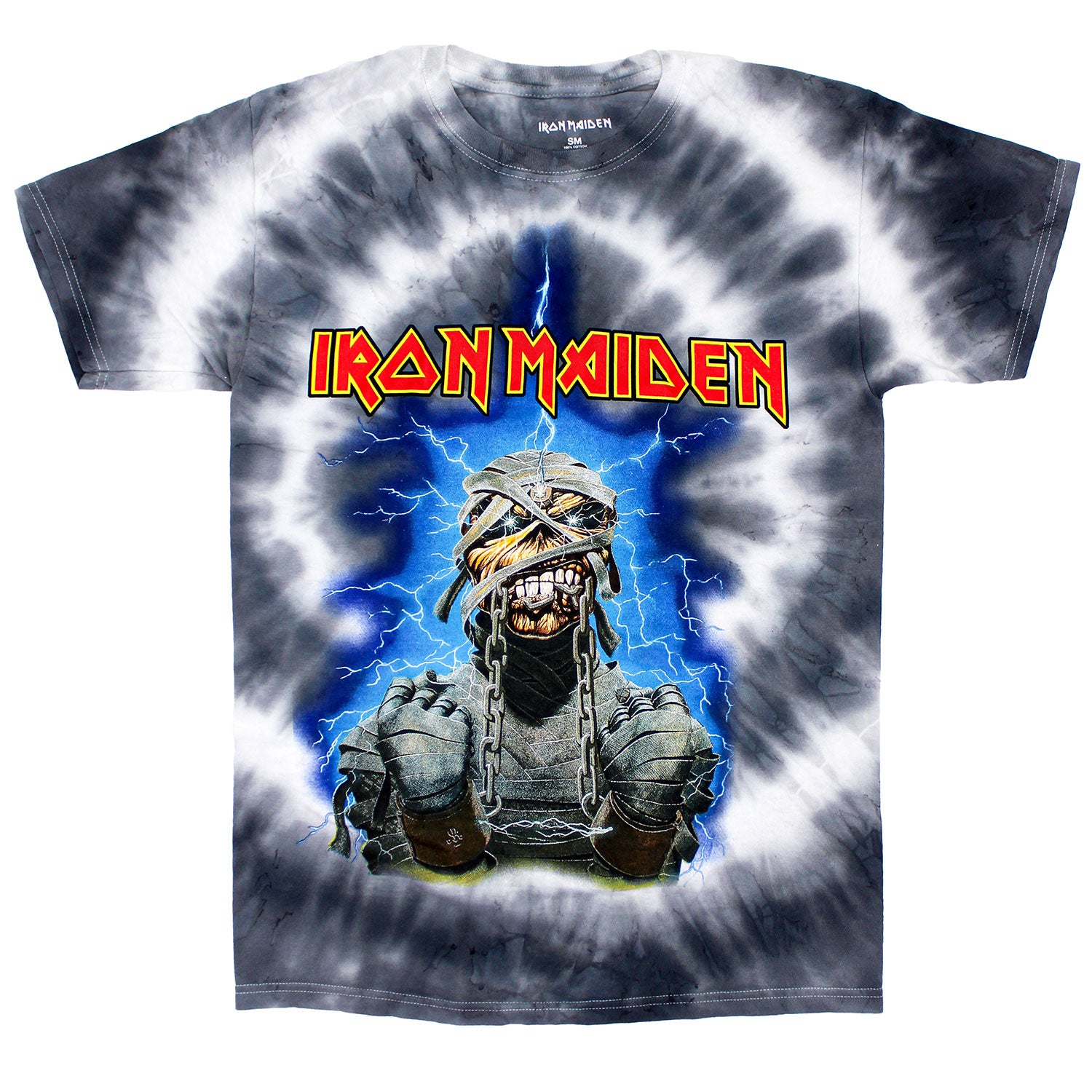 Iron Maiden Powerslave Mummy Oversized Tee Tie Dye T-shirt
