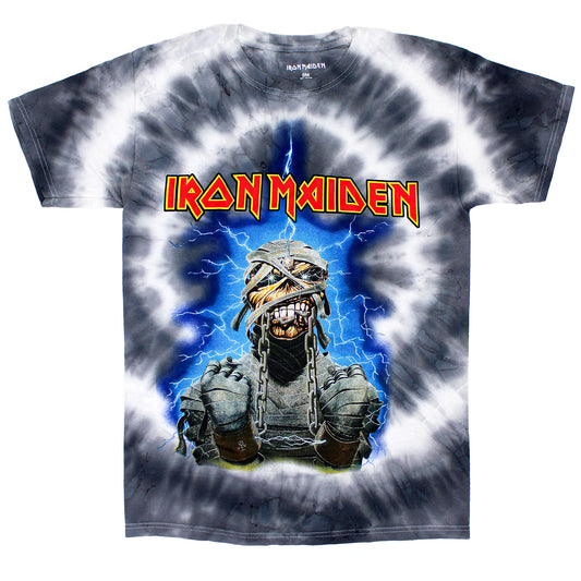 Iron Maiden Powerslave Mummy Oversized Tee Tie Dye T-shirt