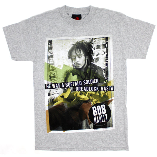 Bob Marley He Was A Buffalo Soldier Dreadlock Rasta T-shirt Front