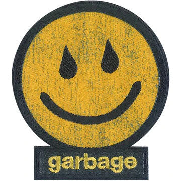 Garbage Smiley Embroidered Patch Front
