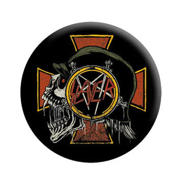 Slayer Skull Profile Button Front