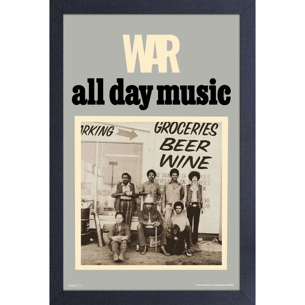 War All Day Music Framed Wall Art Front